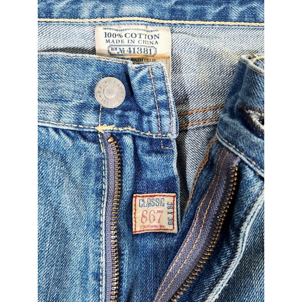 Polo Ralph Lauren 867 Jeans Men's 36x30* (37x29) Blue Denim Classic Straight - Picture 4 of 14